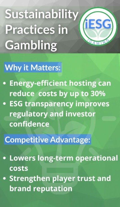 sustainability practices in gambling infographic