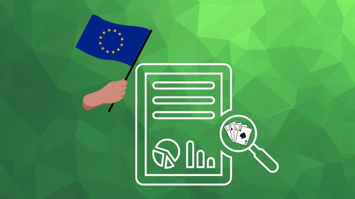 Abstract background, icon representing corporate sustainability reporting