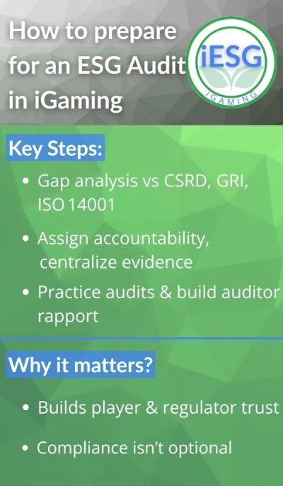 esg audit in igaming infographic