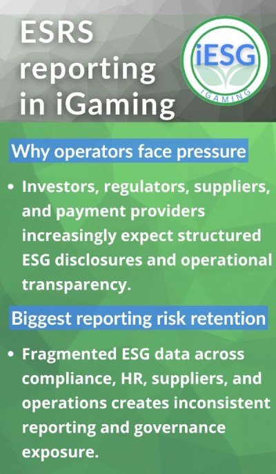 esrs reporting in igaming infographic