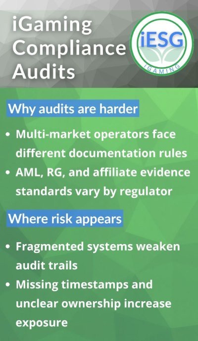 iGaming compliance audits infographic