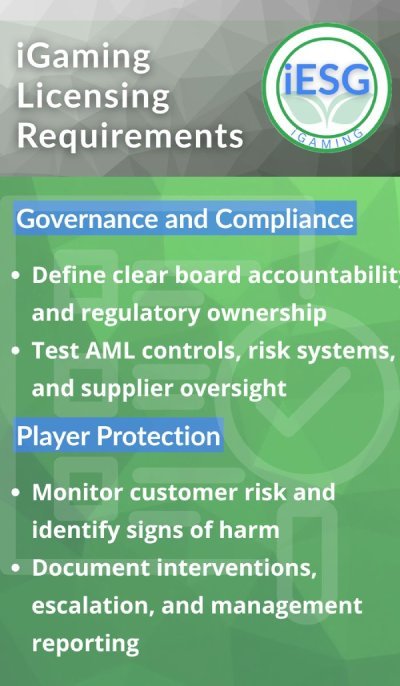 igaming license requirements infographic